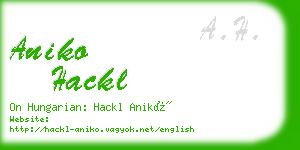 aniko hackl business card